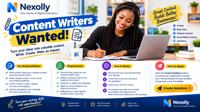 Content Writers Wanted!